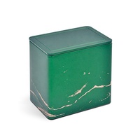 Boîte rectangulaire personnalisée en fer blanc de qualité alimentaire Boîte à biscuits Boîte à bonbons avec couvercle pour café Boîtes à thé en métal Boîte rectangulaire en fer blanc