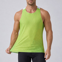 Débardeur en tissu mesh sans manches de qualité supérieure, séchage rapide, respirant, vêtements de sport pour la course à pied, impression personnalisée du logo, débardeur pour homme