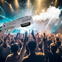 Pistolet à fumée LED 1500W pour événements, concerts, bars, discothèques – Canon de lumière DJ portable, pulvérisateur de brouillard et de glace carbonique