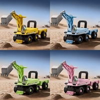 Mainan Excavator Penggali Multifungsi untuk Anak-Anak dengan Lampu LED dan Mekanisme Geser - Kendaraan Teknik untuk Usia 1-5 Tahun