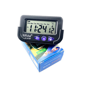 Xinjia XJ-613D Electronic Clock Digital Car Clock With Adhesive Mount Battery Powered Plastic Frame Multifunctional Display - Product Image 5