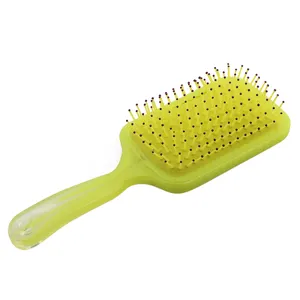 Lemonade sarı çelik pim nazik Detangling islak kuru saç fırçası dethick fırça kalın saç için, kıvırcık, düz ve doğal saç