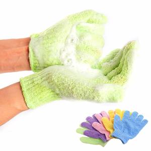 Guantes de ducha de nailon al por mayor, suaves y exfoliantes, accesorios de baño para limpiar y suavizar la piel, cepillos y esponjas de spa. - Product Image 3