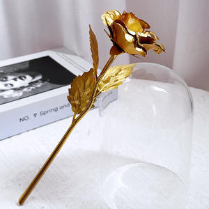 Flores de cristal de rosa de galaxia de 24K Flores artificiales de rosas de oro coloridas para el Día DE LA MADRE Acción de Gracias Día de San Valentín - Product Image 2