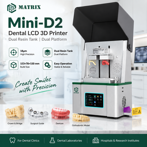 Imprimante 3D dentaire à double réservoir de résine, imprimante LCD pour laboratoires dentaires, modèles de couronnes et de bridges, et guides chirurgicaux - Product Image 1