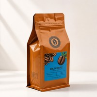JIAHE Sachet de café refermable anti-humidité à fond plat, impression en héliogravure, pour vente au détail et en gros, produit phare