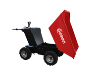 Mini-dumper électrique 4x4 hydraulique KNDMAX ED600E de 237 kg, fabriqué en Chine, avec chargeur sur roues alimenté par batterie, garantie 1 an