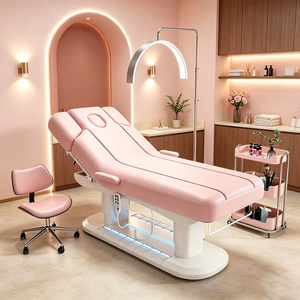 Nouveau Lit de Luxe Rose Chauffant pour Cils, Inclinable, 4/3 Moteurs, pour Salon, Soins du Visage, Extensions de Cils, Lit de Beauté, Spa, Traitement Médical, Table de Massage - Product Image 1