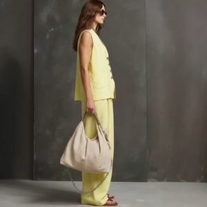 Nuovo Completo Estivo 2026 da <span class=keywords><strong>Donna</strong></span> in <span class=keywords><strong>Lino</strong></span> con Scollo a V, Gilet Senza Maniche e <span class=keywords><strong>Pantaloni</strong></span> a Gamba Larga, Rosa, Stile Rilassato Chic, per Commercio all'Ingrosso - Product Image 3