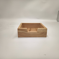 Distributeur de serviettes carré de style farmhouse avec grande ouverture latérale pour organiser la table de cuisine, boîte à mouchoirs en bois