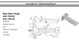 304 acier inoxydable entrepôt frigorifique <span class=keywords><strong>camion</strong></span> boîte à outils <span class=keywords><strong>camion</strong></span> lourd porte arrière charnières pièces pour corps de <span class=keywords><strong>camion</strong></span> daf - Product Image 5