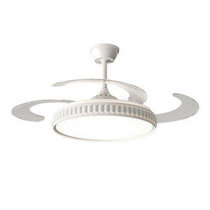 Modern Invisible <b>Ceiling</b> Fan <b>Light</b> <b>Led</b> Living Room <b>Bedroom</b> 10-15M Full Spectrum Home Lighting Fixture - Product Image 2