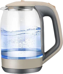 Bouilloire en verre 1,8 L avec couvercle à verrouillage intégré, 1350 W, verre borosilicate, base pivotante à 360 degrés, corps résistant aux chocs et à la rouille - Product Image 4