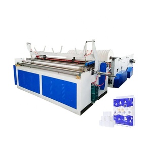 Jumbo roll toilet paper slitter rewinding machine toilet paper band saw cutting machine