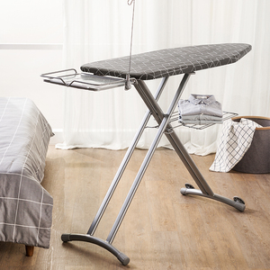 Planche à repasser de grande taille de style nouveau avec plateau de rangement pour fer à vapeur, planche à repasser pliable Mainstays <span class=keywords><strong>HTZ</strong></span> avec repose-fer - Product Image 6