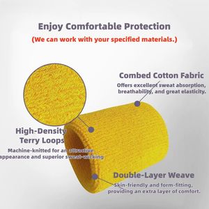 Yüksek kaliteli pamuk ter bandı katı bilek ter bandı hafif kadınlar/erkekler kuru kavrama sönümleme Yoga Fitness spor desteği - Product Image 4