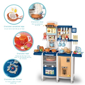 Grande <span class=keywords><strong>cuisine</strong></span> de jeu pour enfants de 100 cm, 65 pièces, ensemble de <span class=keywords><strong>cuisine</strong></span> d'imitation pour enfants, jouets de <span class=keywords><strong>cuisine</strong></span> pour filles avec lumières et sons - Product Image 4