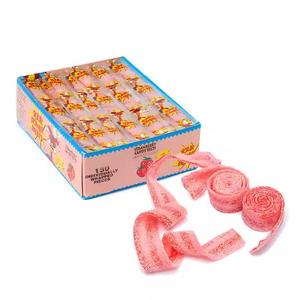 Venta al por mayor con sabor a fruta y fresa <span class=keywords><strong>Chewy</strong></span> Gummy <span class=keywords><strong>Candy</strong></span> Soft Sour Belts Strips Halal Bulk Box and Bag Packaging OEM/ODM