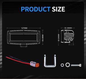 Aurora-haz de luz de escenario gran angular de <span class=keywords><strong>4</strong></span> pulgadas, barra de luz de 40W, una sola fila, para conducción, impermeable, todoterreno, luz de trabajo de inundación - Product Image 5