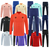 Trajes Deportivos de Fútbol Transpirables de Secado Rápido con Cierre de Media/Capacidad Completa para Hombre, Camisetas Deportivas para Adultos