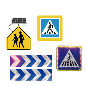 Les panneaux de rue à énergie solaire supérieurs ont mené le <span class=keywords><strong>panneau</strong></span> de signalisation solaire pour la visibilité nocturne augmentée - Product Image 3