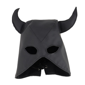 Daredevil Bondage Kits Black Leather Face Cover and <strong>Hood</strong> for Cosplay BDSM and SM Sex Toys Adult Juguetes <strong>Sexuales</strong> - Product Image 3