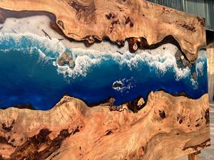 MESA DE MADERA COMPLETA DE ALTA CALIDAD CON RECUBRIMIENTO DE RESINA EPÓXICA PARA 4 PERSONAS, OFERTA ESPECIAL HASTA HOGARTE - Product Image 4