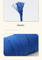 Cordon en macramé, cordon en coton torsadé, corde de taille, 2 mm, 3 mm, 4 mm, multicolores, longueur, corde en macramé tricotée en vrac