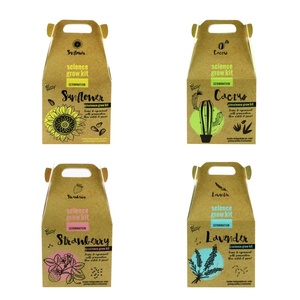Kit di coltivazione scientifica con vaso biodegradabile-Kit di coltivazione educativo <span class=keywords><strong>per</strong></span> bambini-giardinaggio <span class=keywords><strong>per</strong></span> bambini-girasole fragola Cactus - Product Image 1