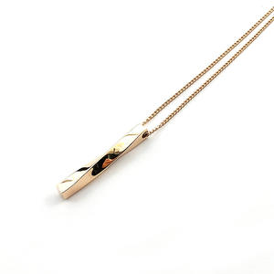 Hiphop kalung berputar, perhiasan kalung bentuk tali panjang persegi panjang untuk pria dan wanita - Product Image 5