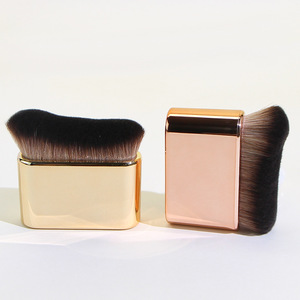 Pinceau applicateur auto-bronzant Kabuki pour fond de teint, pinceau de maquillage corporel en gros, logo personnalisé, pour estomper <span class=keywords><strong>le</strong></span> bronzant, poils véganes, OEM ODM - Product Image 6