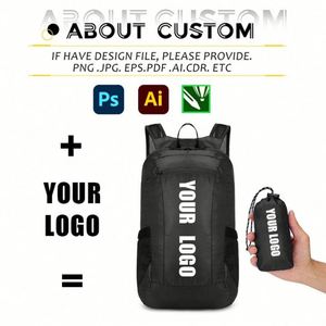Sac à dos de randonnée pliable et portable pour le plein air, résistant à l'eau, avec logo personnalisé, vente en gros - Product Image 4