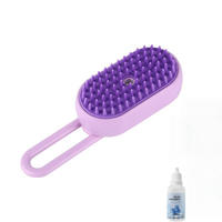 Brosse de bain pour animaux de compagnie en gros avec poignée, en silicone souple, pour chien et chat, outil de massage et de toilettage pour l'élimination des poils, OEM ODM disponible