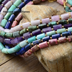 Collar Bohemio con Cuentas Geométricas de Cristal y Diamantes Chapado en Oro para Mujer, Ideal para Aniversario - Product Image 3