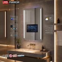 Miroir de salle de bain lumineux personnalisé pour hôtel, avec analyseur de peau IA, 16 Go de ROM, lumière LED intégrée et 2 Go de RAM