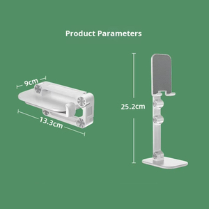 ขาตั้งโทรศัพท์มือถือแบบพับได้ ปรับความสูงและมุมได้ ใช้งานได้กับโทรศัพท์มือถือทุกรุ่น สีดำ ขนาดใหญ่ สำหรับวางบนโต๊ะ - Product Image 6