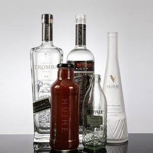 Botella de Vidrio Transparente de Alta Calidad y Bajo <span class=keywords><strong>Precio</strong></span> para Agua, Bebidas, Salsas, Ginebra, Vino, <span class=keywords><strong>Tequila</strong></span>, Venta Directa de Fábrica - Product Image 1