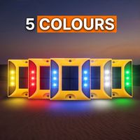 Borne de signalisation routière solaire LED réfléchissante double face en ABS PC haute résistance, prête à l'exportation, pour voies d'accès portuaires