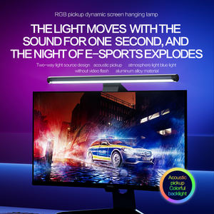 Lámpara de Escritorio con <span class=keywords><strong>Luz</strong></span> de Fondo Atenuable al Tacto, Ahorra Espacio, Cuida la Vista, para Pantalla de PC o Portátil, Alimentada por USB, <span class=keywords><strong>Luz</strong></span> LED RGB para Monitor de Computadora - Product Image 3