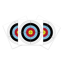 STARCN Papier de visage de cible de tir à l'arc standard de 80cm à 10 anneaux, papier de cible d'impression haute visibilité pour la pratique de l'arc à poulies classique