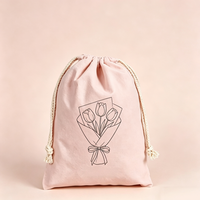 Sac à cordon pliable grand format en toile recyclée écologique avec logo personnalisé sérigraphié, pochette de rangement en corde de coton épaisse à faible MOQ