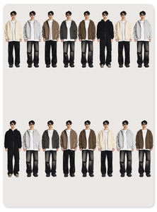 H5417 New Arrivals Custom Heavyweight 345g Fleece Liner Pullover Hoodies Cartoon Pattern <b>Stand</b> Collar Autumn Oversized - Product Image 6