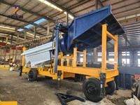 Grande installation mobile de lavage d'or de type remorque, équipement complet de séparation de l'or alluvionnaire pour projets de mines aurifères en rivière et sur plage