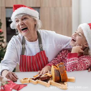 Bandeja de Aperitivos en Forma de Árbol de Navidad de Bambú para Servir Queso, Pan y Frutas en Fiestas Navideñas - Product Image 4