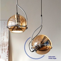 Lampe suspendue nordique danoise Bauhaus à hauteur réglable pour salle à manger et comptoir de bar, luminaire en verre design moderne et minimaliste pour