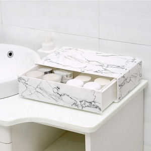 Organizador <span class=keywords><strong>de</strong></span> maquillaje <span class=keywords><strong>de</strong></span> mármol <span class=keywords><strong>de</strong></span> gran capacidad, cajón <span class=keywords><strong>de</strong></span> almacenamiento rectangular a prueba <span class=keywords><strong>de</strong></span> polvo para joyería, organizador <span class=keywords><strong>de</strong></span> escritorio <span class=keywords><strong>de</strong></span> <span class=keywords><strong>plástico</strong></span> apilable - Product Image 2