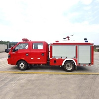 Camion de lutte contre l'incendie Dongfeng Double Cabine Mini 4x2 à eau et mousse 1000L Diesel Municipal