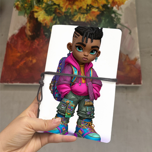 Stile retrò bellissimo taccuino A6 grande come regalo per la <span class=keywords><strong>scrittura</strong></span> a mano del Festival che prende con il bambino pantaloni con cappuccio stivali zaino - Product Image 1