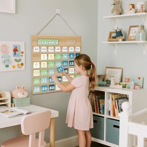 Classroom Monthly <b>Calendar</b> Pocket Chart 2.75x2.75 Inches Polyester Time Management Back To School Rectangle Panel Format - Product Image 3