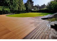 Panneau de pont en bois en plastique de bonne qualité, porte, lames de terrasse composites bon marché pour jardin extérieur